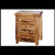 3 Drawer Night Stand in Log Front (24″W) shown in Natural Panel & Natural Log.
Comes in log or flat front, natural or wild panel, and natural or gnarly log. 
24"W x 20"D x 29"H