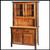 Buffet and Hutch shown in Traditional Hickory.  Dimensions: 48"W x 20"D x 85"H