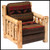 Upholstered Cedar Log Lounge chair