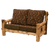 Upholstered Cedar Log Loveseat