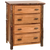 Four Drawer Chest:	 39"W x 21"D x 46"H
(Shown in Rustic Alder)