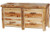 4, 6, 8, 9, or 12 Drawer Dresser in Flat Front (48″W)
in Wild Panel & Natural Log.
48"W x 20"D x 25"H