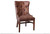 Brown Fabric chair with tufted back: 25 x 27-1/4 x 40-1/2