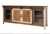 80" TV Stand w/2 Glass doors w/1 middle shelf, 2 Sliding doors, w/2 shelves: 78-3/4 x 19 x 34-3/4
