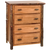 Four Drawer Chest:	 39"W x 21"D x 46"H
(Shown in Rustic Alder)