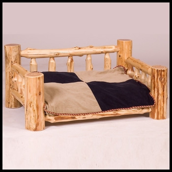 Cedar Log Dog Bed Prairie Mountain It's a Crock