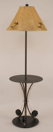 Iron 3-Fishing Pole Tray Lamp