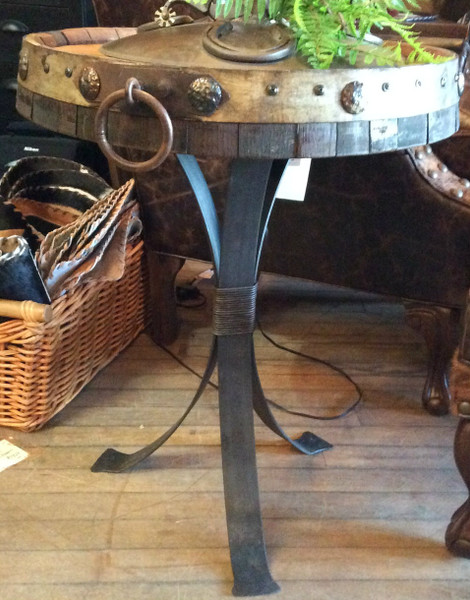 Tequila Barrel End Table
