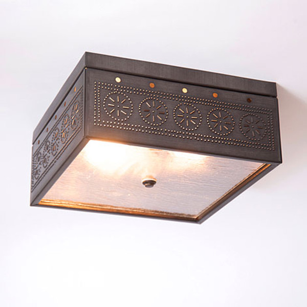 Square Ceiling Light with Chisel in four finishes