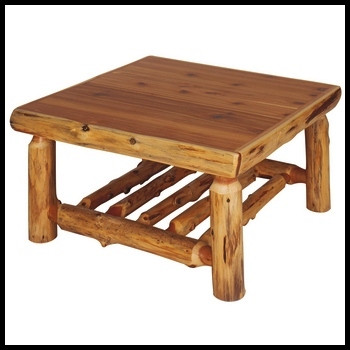 Cedar Log Coffee Table - Prairie Mountain - It's a Crock