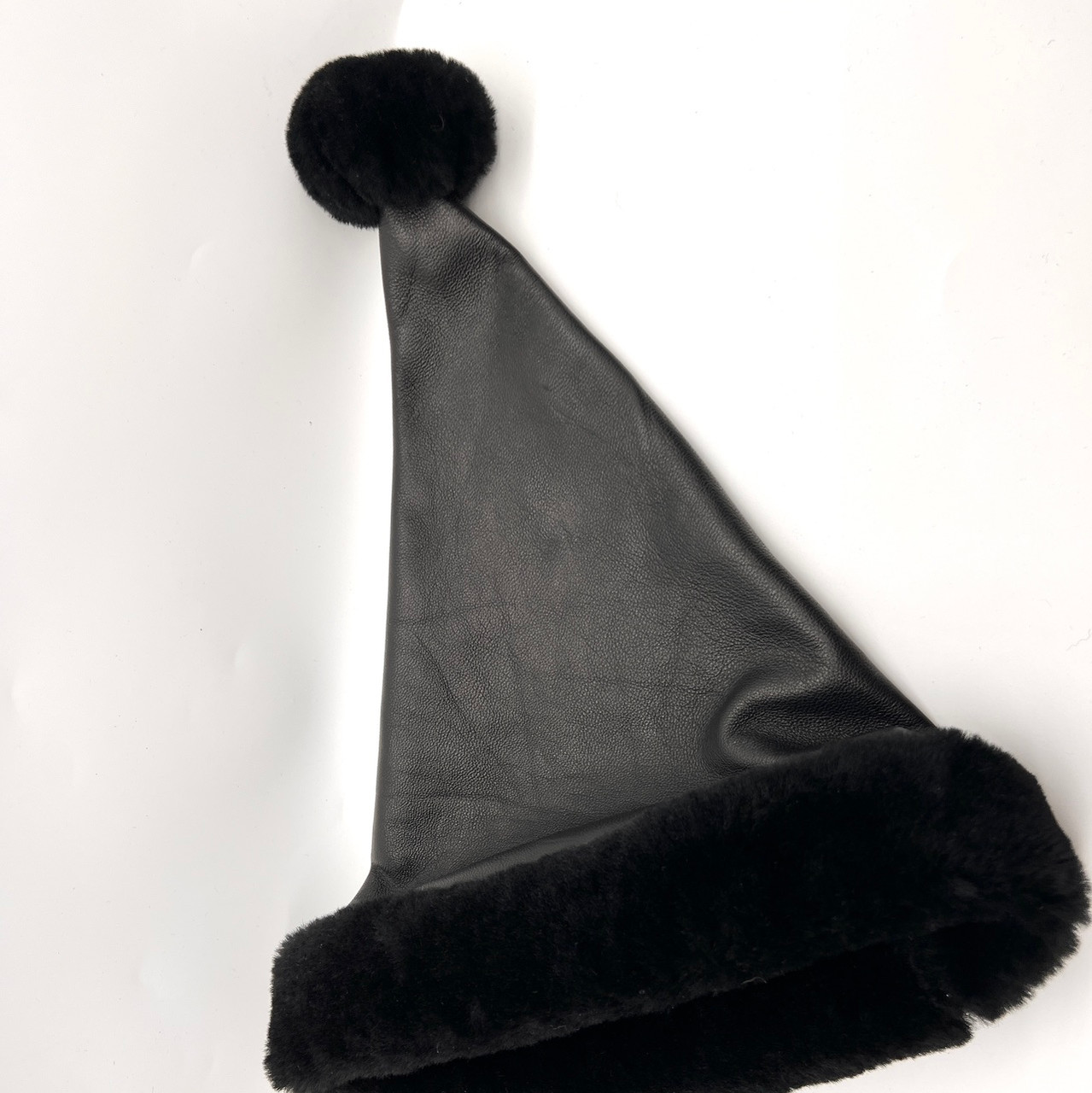 Red Leather Santa Hat