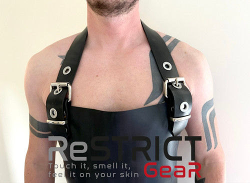 Men’s Heavy Black Rubber Latex Apron .8mm Latex