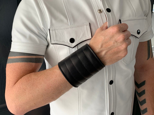 Padded Black Leather Wrist Wallet by Restrict Gear — product image 5