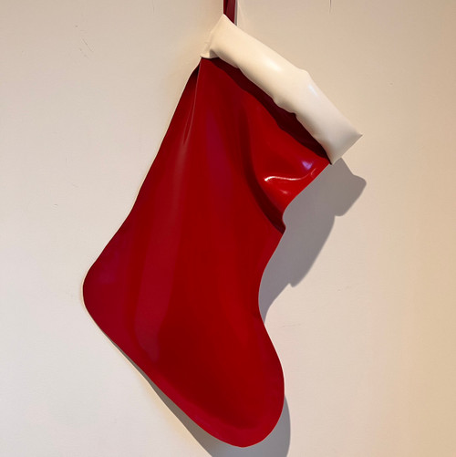 Red Rubber Christmas Stocking