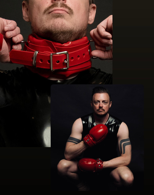 Rubber Bondage Mitts + Ultra Collar - Set by Restrict Gear — product image 1