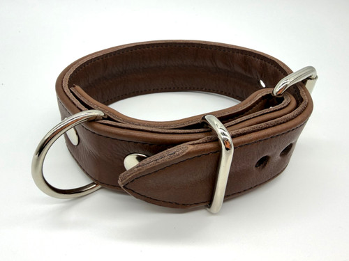 Brown Leather Bicep Strap With D-Ring – Custom Size by Restrict Gear — product image 1