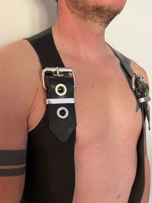 Buckle Strap Rubber Waistcoat – Colour Customised