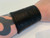 Leather wrist wallet in Black