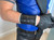 Black Leather Wrist Wallet with White Leather Piping by Restrict Gear — product image 6