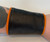 Black Leather Wrist Wallet with Perforated Orange Leather Piping by Restrict Gear — product image 2