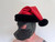 SAMPLE Red Leather Santa Hat with Black Trim was £135 NOW £100