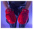 Bondage mitts in red