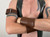 Brown Leather Bicep Strap With D-Ring – Custom Size