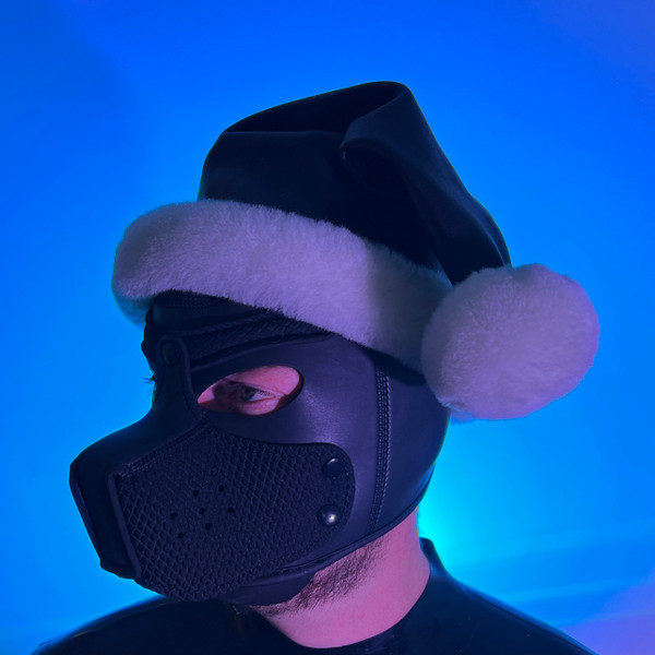Black Leather Santa Hat by Restrict Gear — product image 1