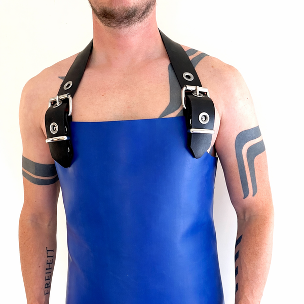 SALE Men’s Heavy Blue Rubber Latex Apron — 0.8 mm Latex — was £175, now £150