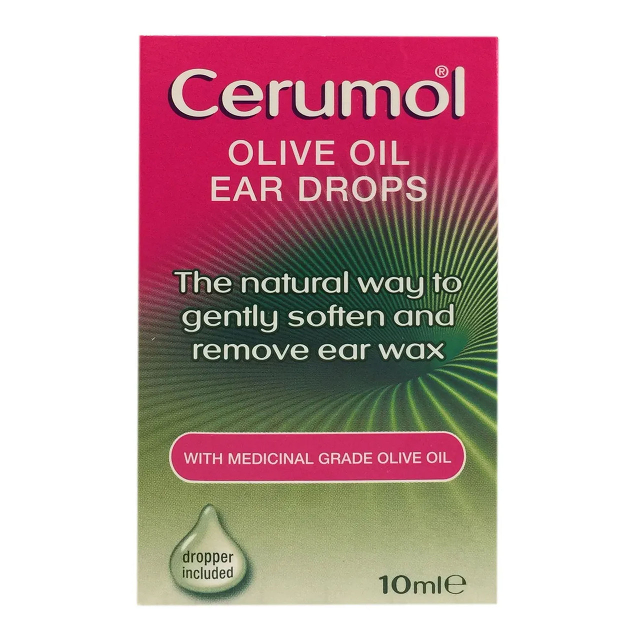 Cerumol Extra Virgin Olive Oil Ear Drops 10ml withaid