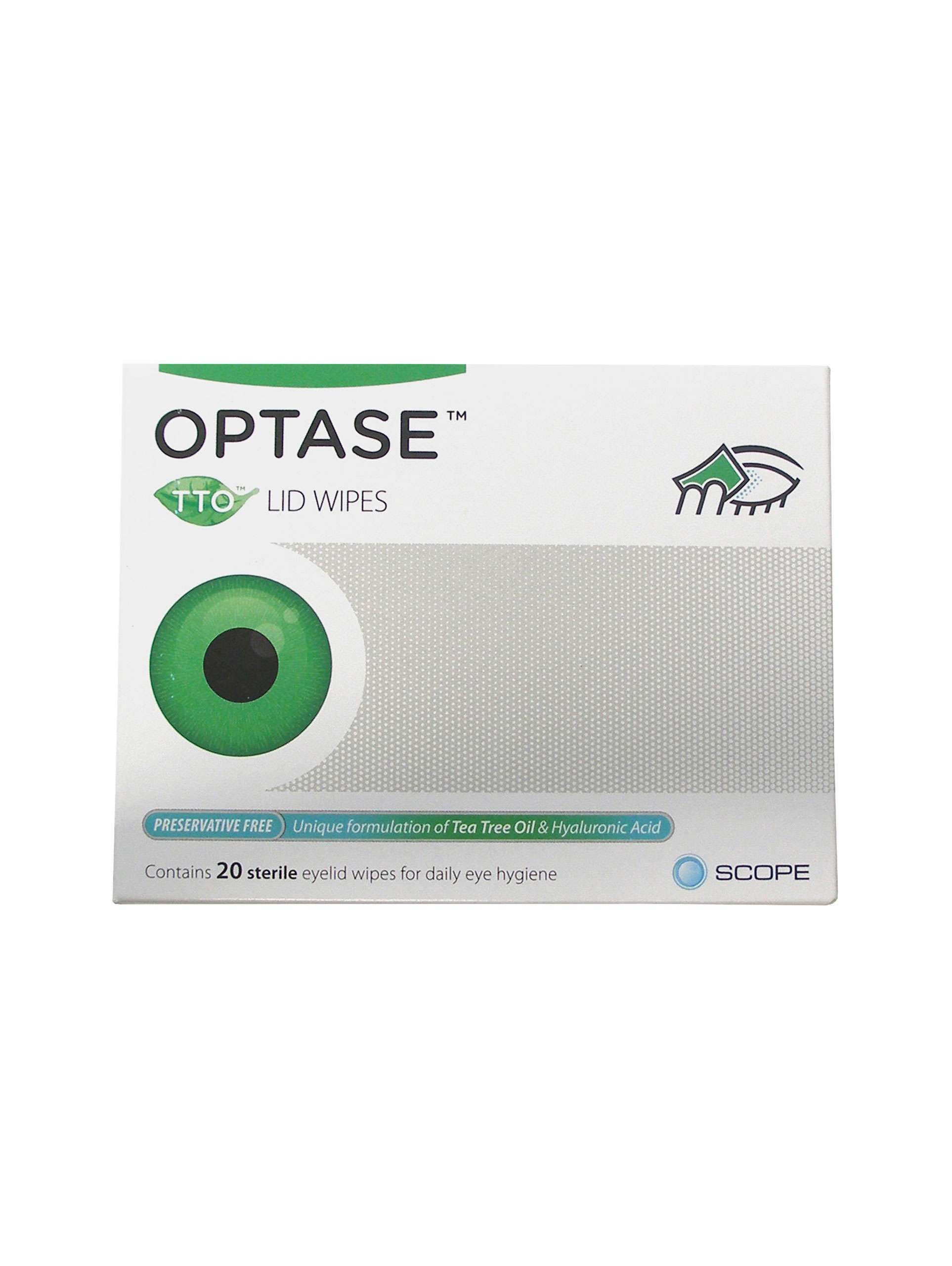 Optase Lid Wipes For Daily Hygiene Wipes 20 Pack withaid