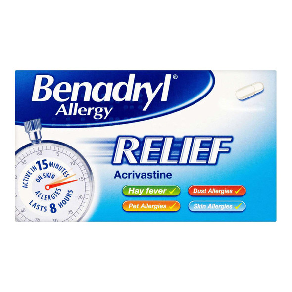 Benadryl Allergy Relief 12 Capsules