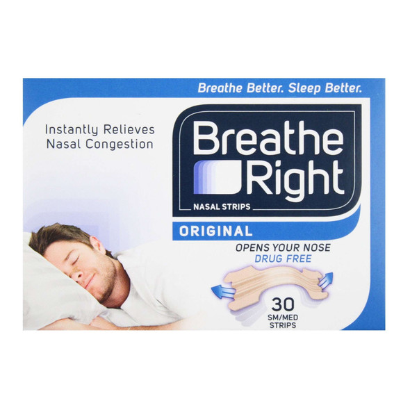 Breathe Right Nasal Strips Original 30 S/M Strips