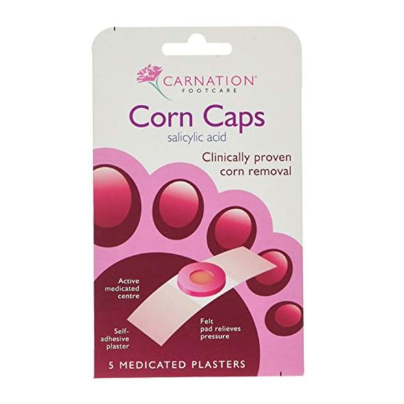 Carnation Corn Caps 40% Salicylic Acid Corn Removers 5 Pack