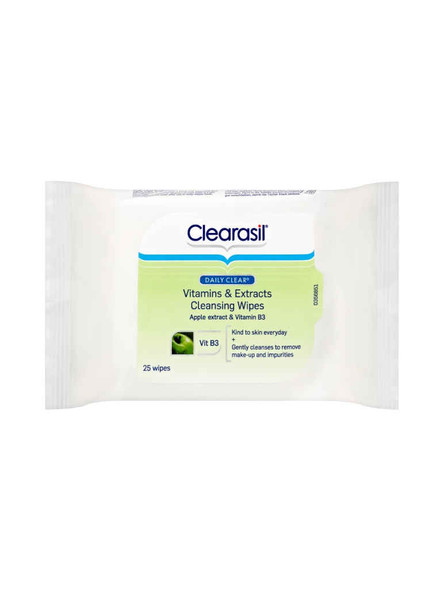 Clearasil Daily Clear Vitamins & Extracts 25 Wipes