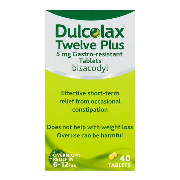 Dulcolax Twelve Plus 5mg Gastro-Resistant Tablets 40