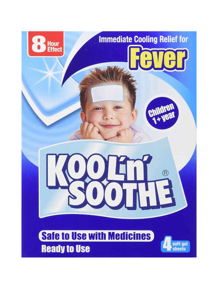 Kool n Soothe Children Cooling Strips 4 Soft Gel Sheets
