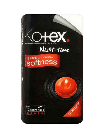 Kotex Maxi Night Time Pads 10 Pack