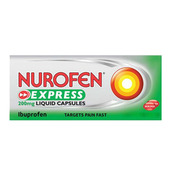 Nurofen Express 200mg 16 Liquid Capsules