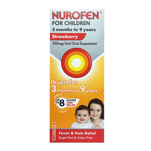 Nurofen for Children 3 Months To 9 Years Strawberry 100ml
