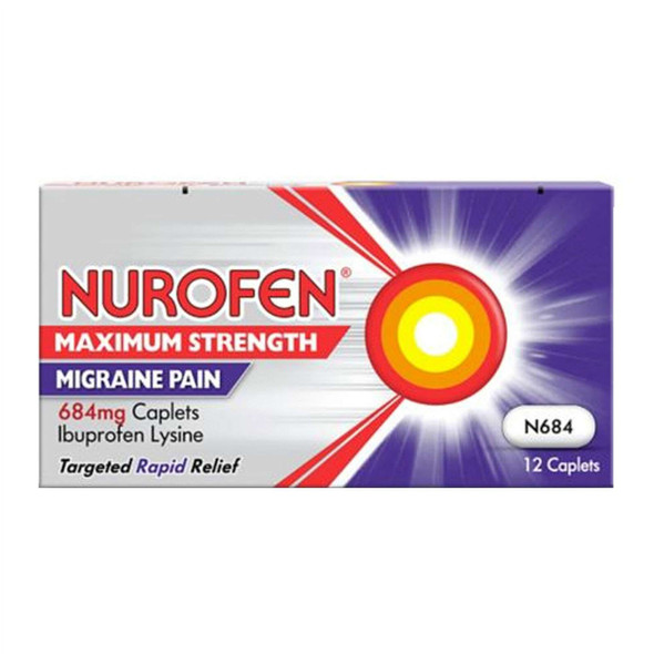 Nurofen Maximum Strength Migraine 684mg 12 Caplets