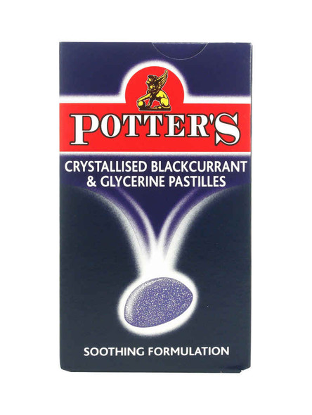 Potters Blackcurrant & Glycerine Pastilles 45g