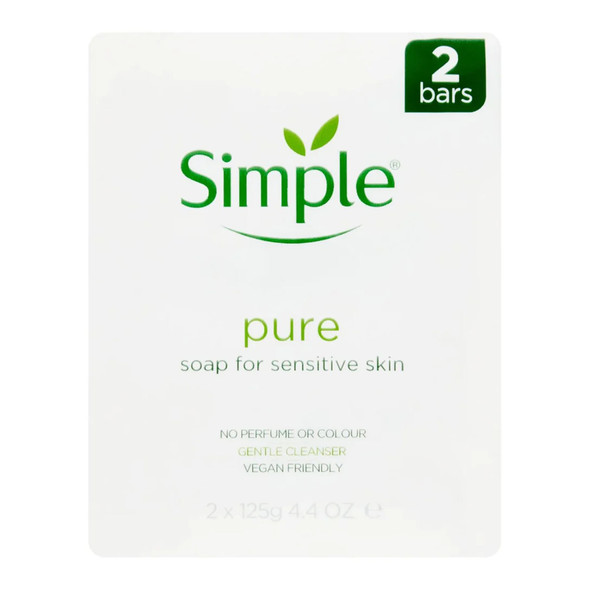 Simple Pure Soap for Sensitive Skin 2 x 125g