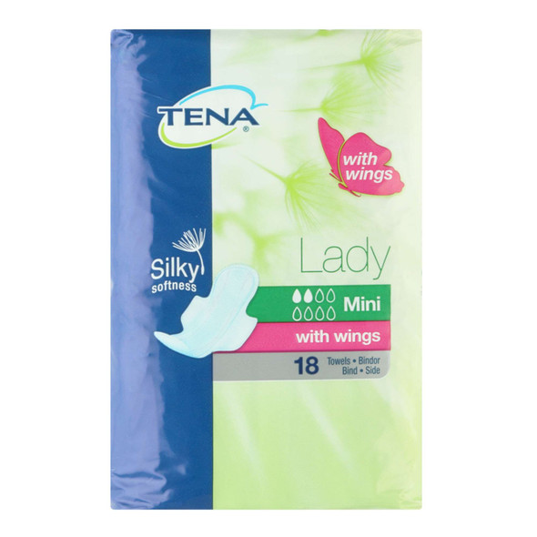 Tena Mini Pads with Wings 18 Pack