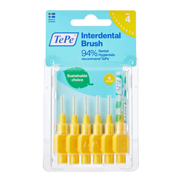 Tepe Size 4 Interdental Brushes 6 Pieces