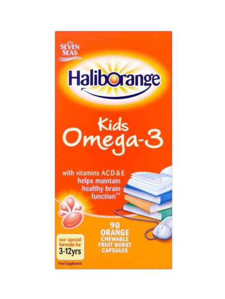 HalibOrange Kids Omega 3 Vitamins ACDE 90 Orange Softies