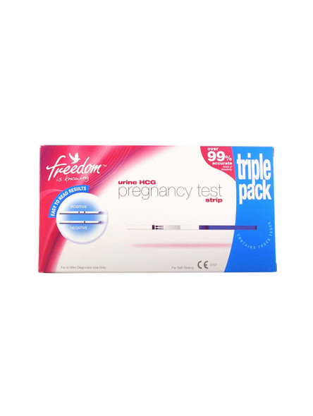 Freedom HCG Pregnancy Dip Test Strips Triple Pack