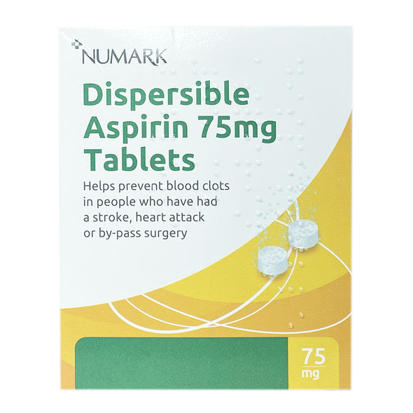 Numark Dispersible Aspirin 75mg 28 Tablets