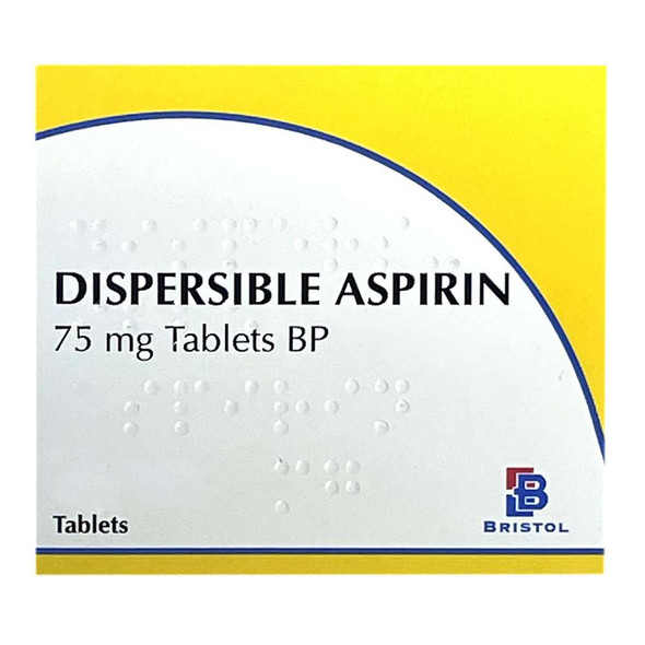 Bristol Dispersible 75mg Aspirin 28 Tablets