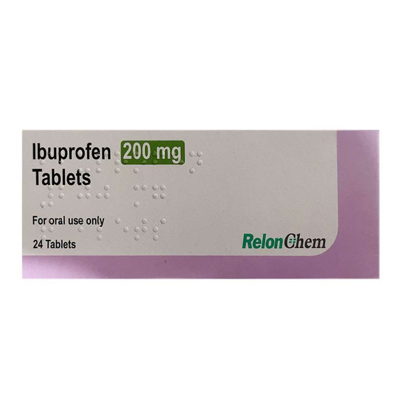 RelonChem Ibuprofen 200mg 24 Tablets